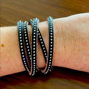 Leather Wrap Bracelet EUC
